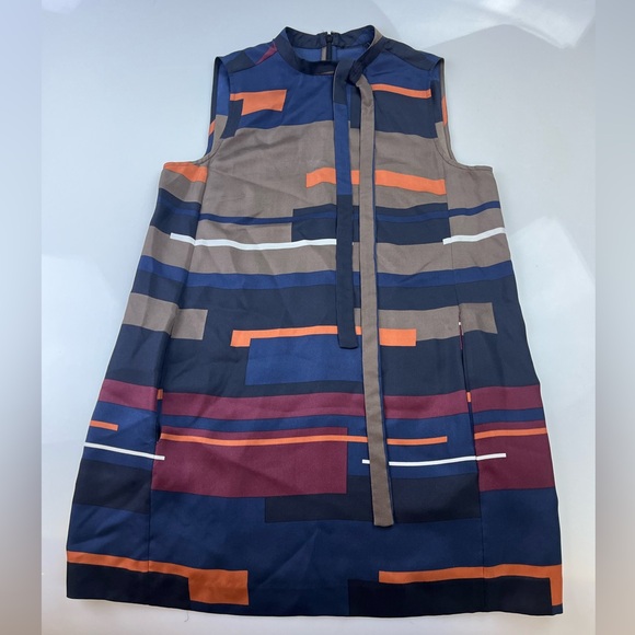 Theory Nitee Printed 100% Silk Sleeveless Tunic Top N263-39 - Picture 4 of 8